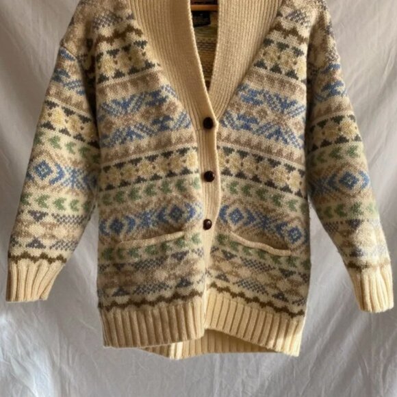 eddie bauer | neutral grandpa sweater | small - Picture 3 of 7